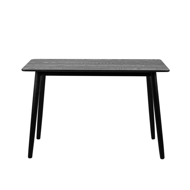 Mesa de comedor rectangular para 4 en pino macizo negro L120