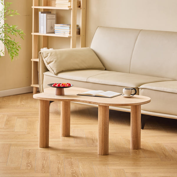HONO - Mesa de centro escandinava de madera maciza