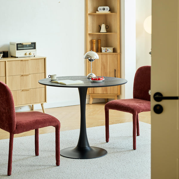 SALLA - Mesa de comedor redonda de madera para 4