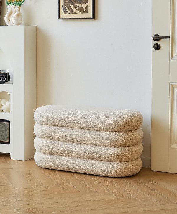 UPPSALA - Banco con almacenaje de lazo blanco