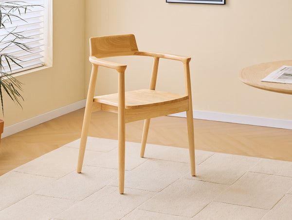 CORDOBA - Set 2 sillas en madera maciza con reposabrazos naturales