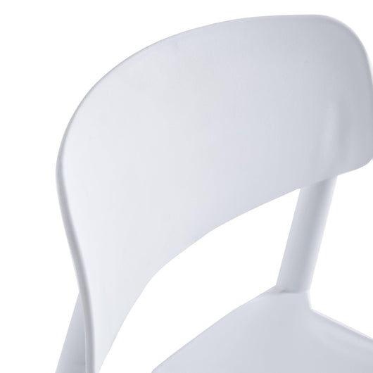 Set 4 sillas escandinavas en madera y polipropileno blanco