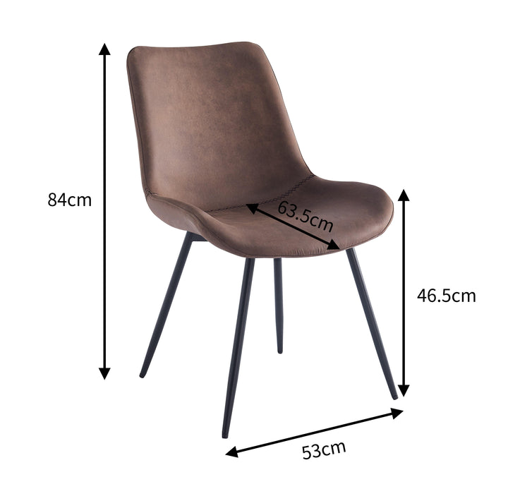 Lote de 2 sillas de metal e imitación marrón